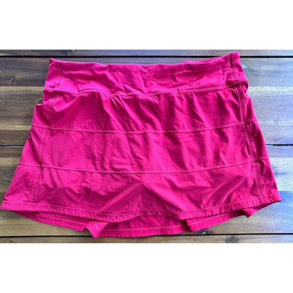 Lululemon Pace Rival Mid-Rise Skirt Ripened Raspberry Built-In Shorts, Size 10 - Picture 3 of 8
